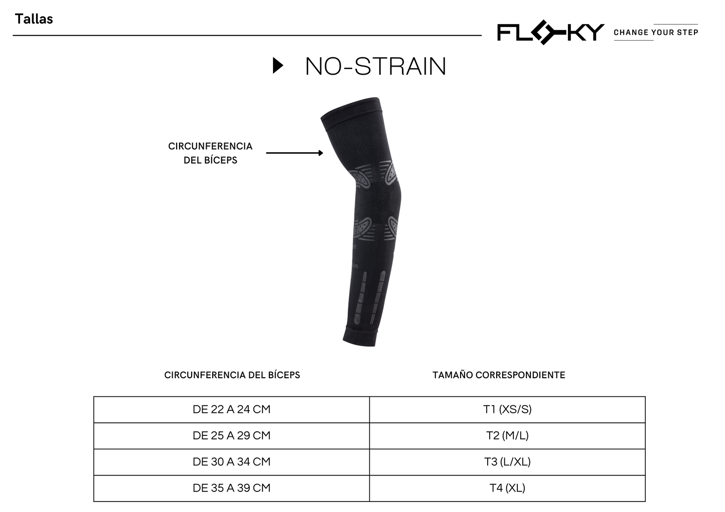 Mangas Floky No Strain Negro (2 pzas.)