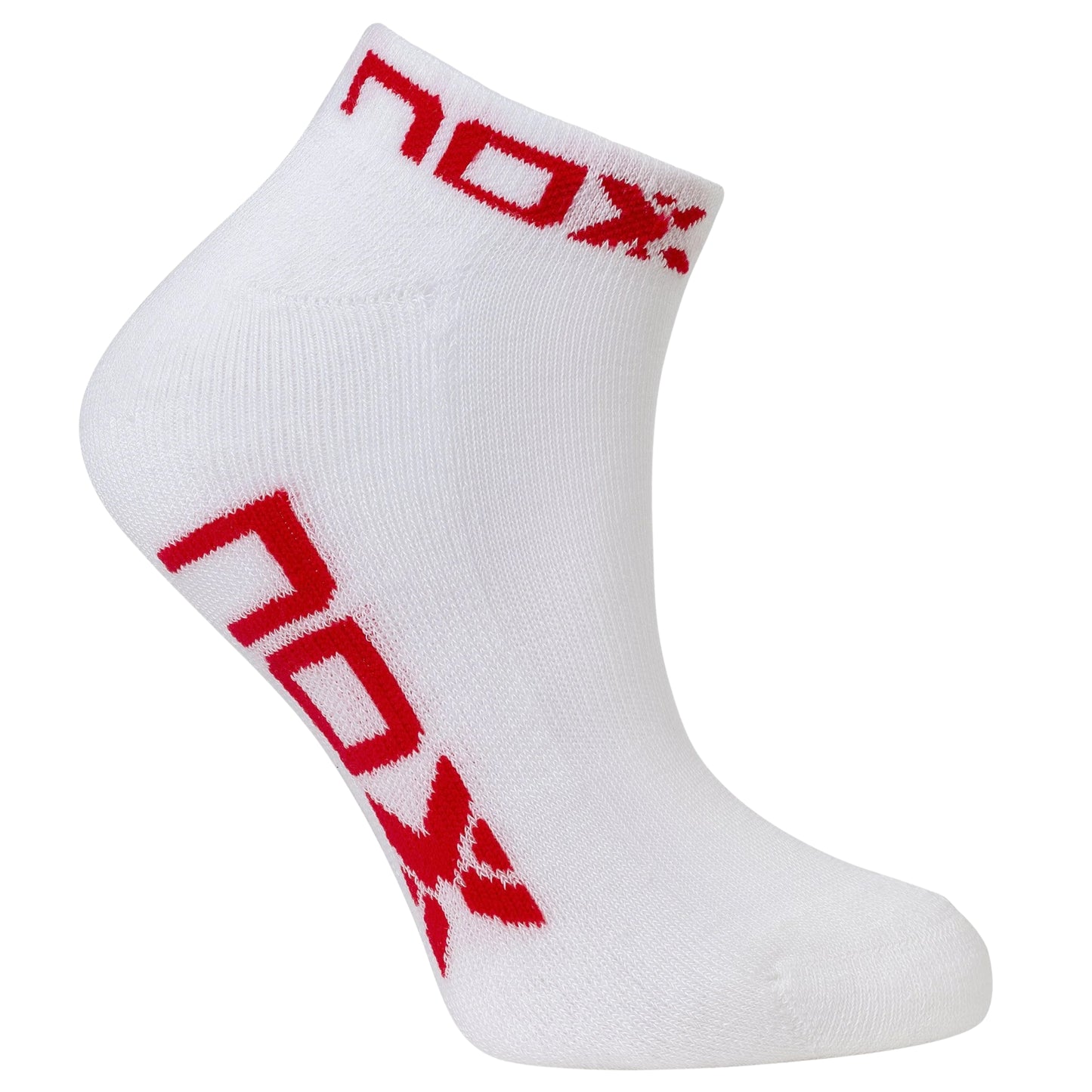 Calcetines Nox Tobillero Blanco/Rojo