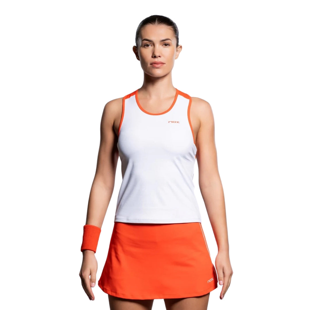 Camiseta NOX Tirantes Team Blanco/Rojo 2026