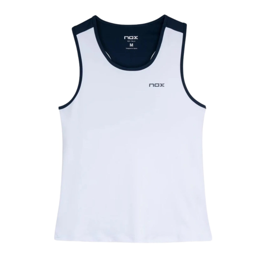 Camiseta NOX Tirantes Team Blanco/Azul 2026