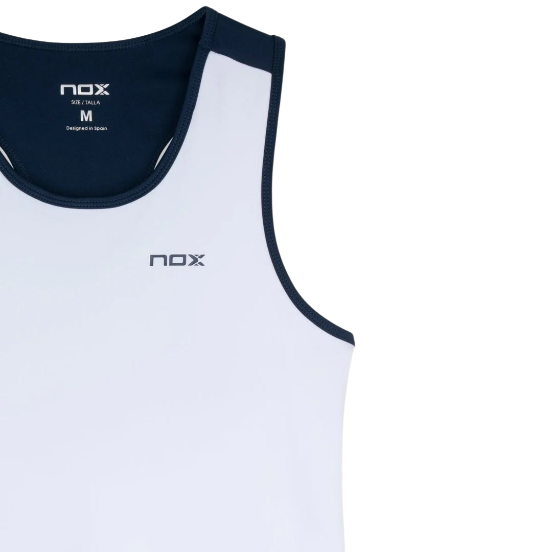 Camiseta NOX Tirantes Team Blanco/Azul 2026