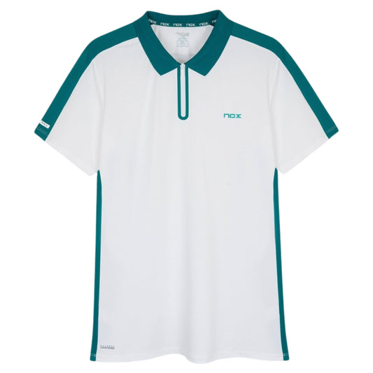 Polo Nox Pro 2026 Blanco/Verde Ivy